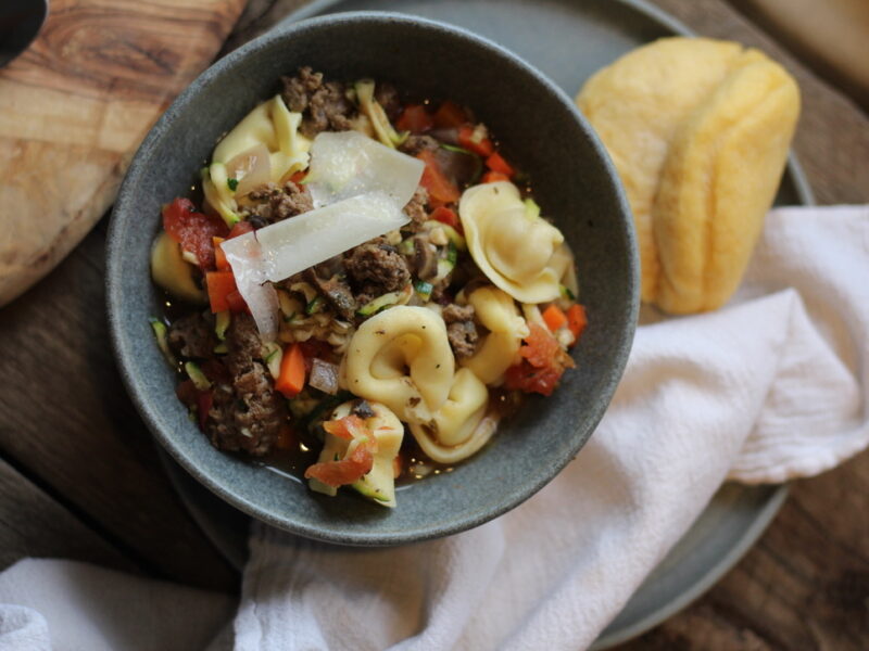 Summer Harvest Tortellini Soup